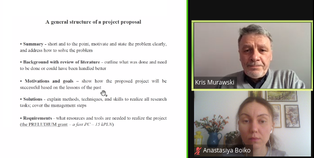 SWATNetProject's tweet image. #SWATNetProject Workshop 2 is ongoing! Kris Murawski from #UMCS (Lublin), among many great points about project #proposals writing, explained what structure of a proposal looks like, showcasing a real proposal example that got very good scores. #PhD #ESRs #spaceweather