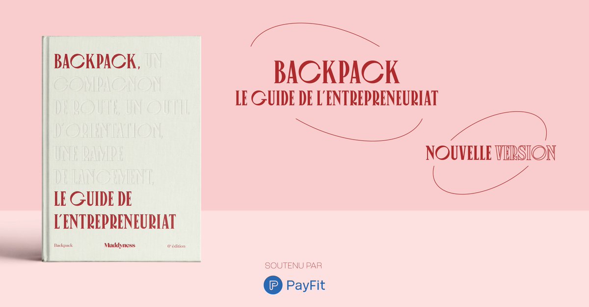 [ Partenaires #Backpack6 🎒 ]
Nous sommes ravis de vous annoncer que <a href="/PayFit/">PayFit France</a> soutient la nouvelle édition de #Backpack, le guide pour #entreprendre 🤝

À retrouver en précommande dès maintenant 👉 maddy.news/3LBEjCj