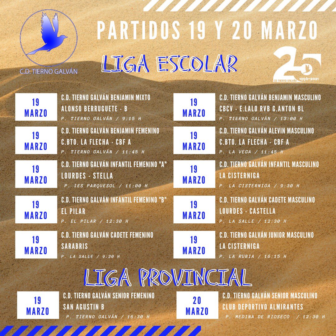Con calima o sin ella este fin de semana hay nueva jornada para nuestros equipos. Mucha suerte a todos!!!!!