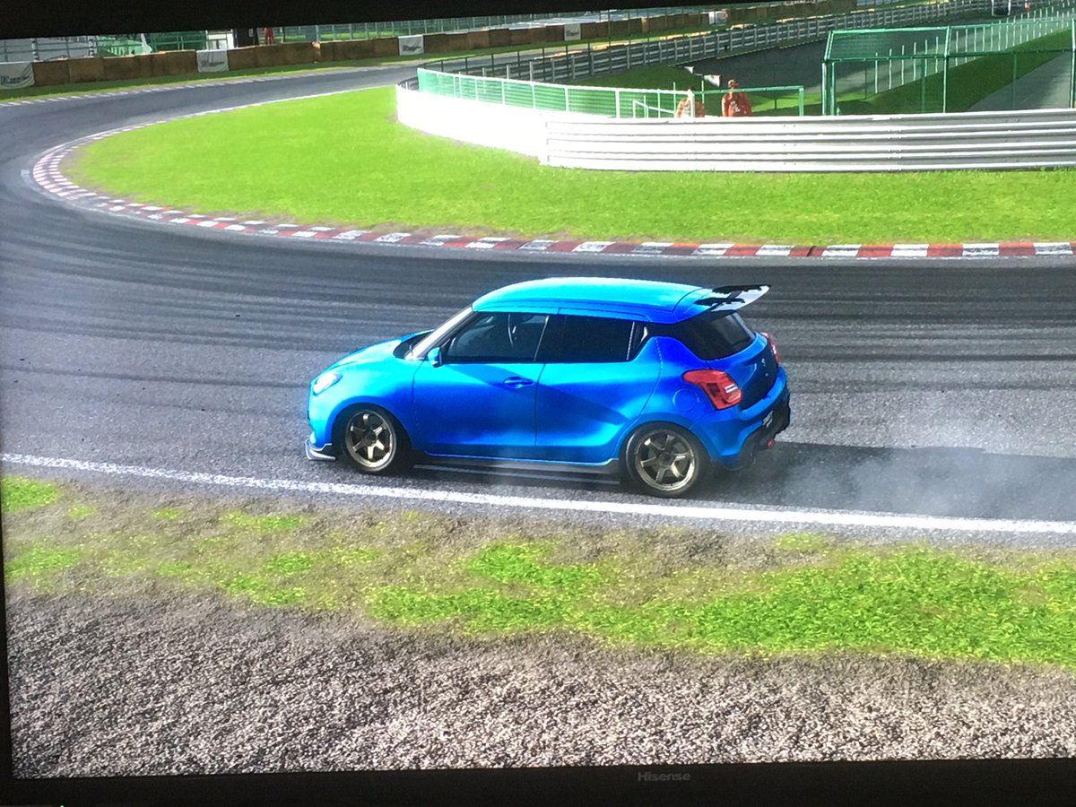 YuFactory79's tweet photo. #GT7 
#筑波TA 
#スイフトスポーツ 

57秒台に入りました。🤗

足回りのセッティングで動きもリアルに変わってめちゃくちゃハマってる🥰

ちなみにPPは高い＝速いでは無いですね。
今はPPは648です。 https://t.co/QrV0H8eMKn
