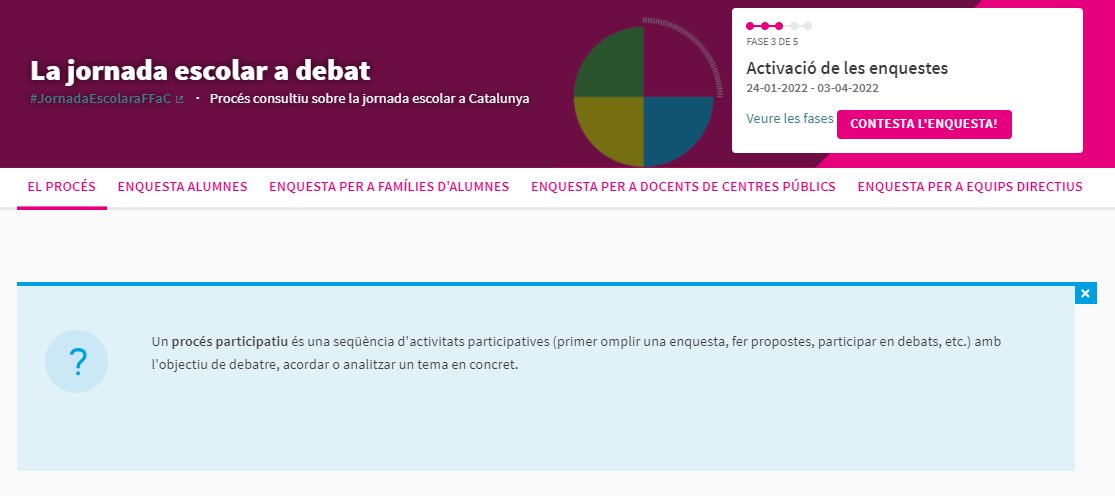 affac_cat's tweet photo. Hola comunitat educativa 👋

📢 Des de l'aFFaC hem impulsat un procés consultiu sobre la jornada escolar a Catalunya!

Volem detectar les necessitats de les famílies, alumnat de secundària, professorat i equips directius i també conèixer l'opinió de persones expertes! 

+ info⬇️ https://t.co/fBlNRlIg80