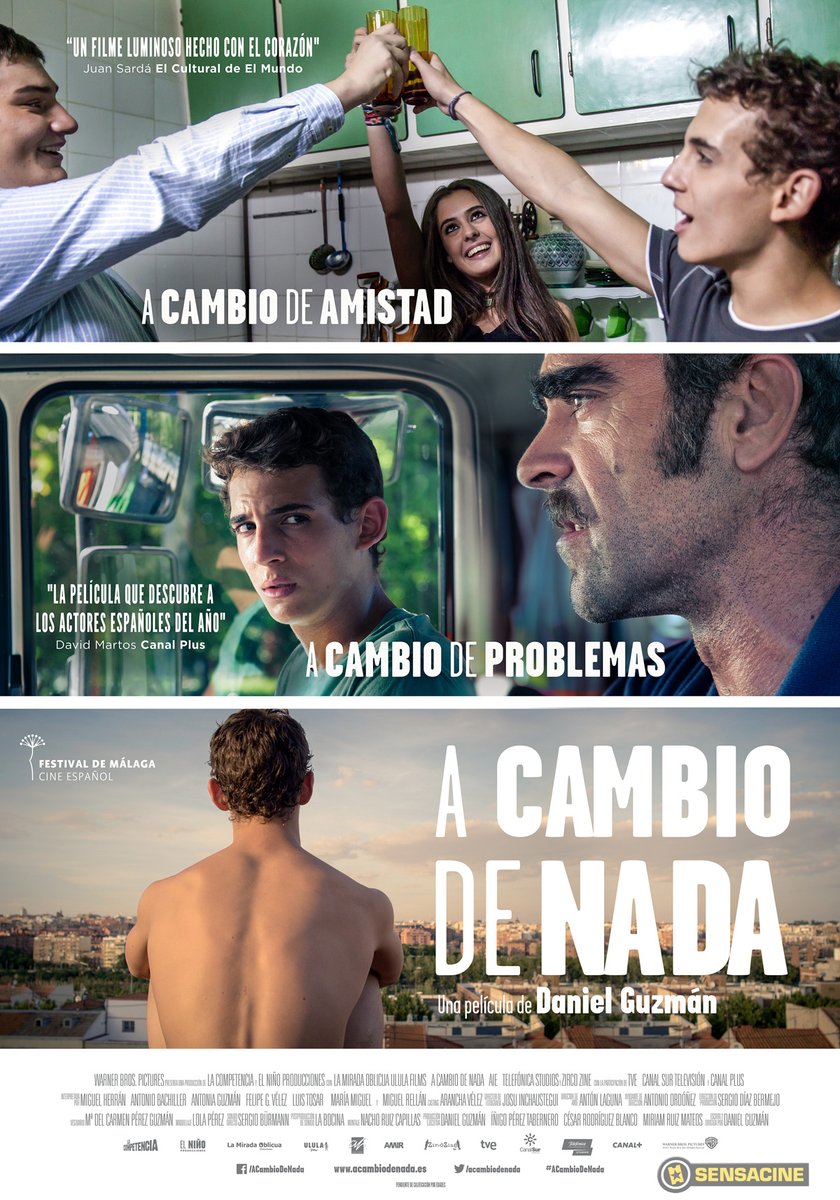 Emitimos "A cambio de nada", biznaga de Oro en 2015, en un Programa Especial desde el <a href="/festivalmalaga/">Festival de Málaga</a>

Nuestros invitados, <a href="/danielguzman/">Daniel Guzmán</a> y Luis Tosar son dos de los protagonistas de esta 25 Edición.

Domingo, 22:30h en @la2