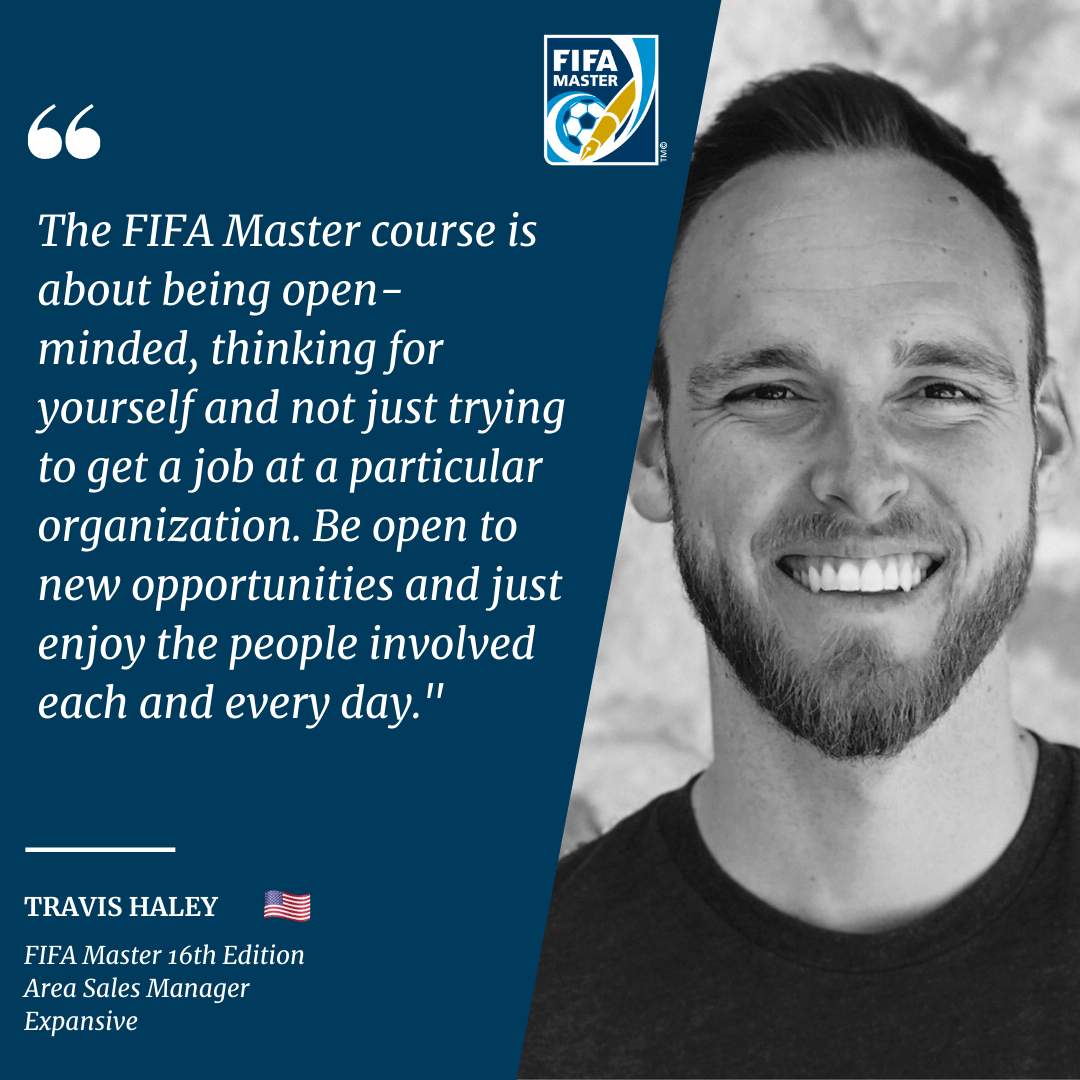 sportCIES's tweet photo. Our @sportCIES FIFA Master 🎓 'Where are they now?' 🤔 profile today is 1⃣6⃣th edition graduate 👨🎓 and now Area Sales Manager for Expansive - Travis Haley 🇺🇸 ⬇️ #sporteducation #FindAMaster #sport https://t.co/VCySOiaKCR
