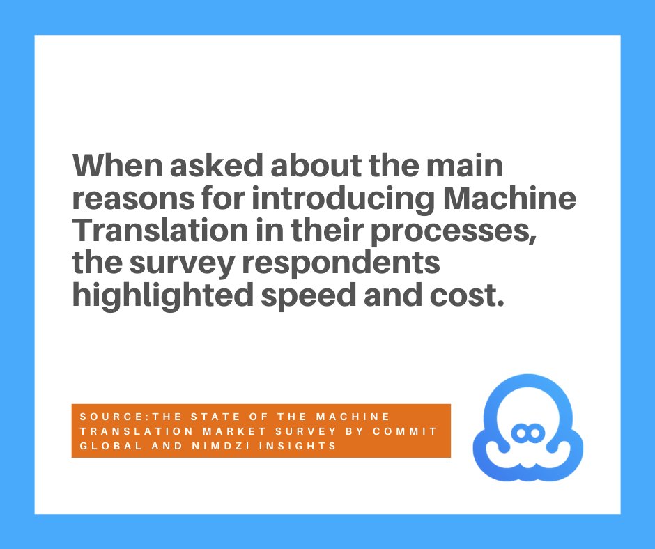 Try Octopad now for fast, affordable, secure &amp; quality machine translation output: octopad.io

Get your free copy of the State of the #Machine #Translation report here: ow.ly/SnpO50EWwgI #l10n #machinetranslation