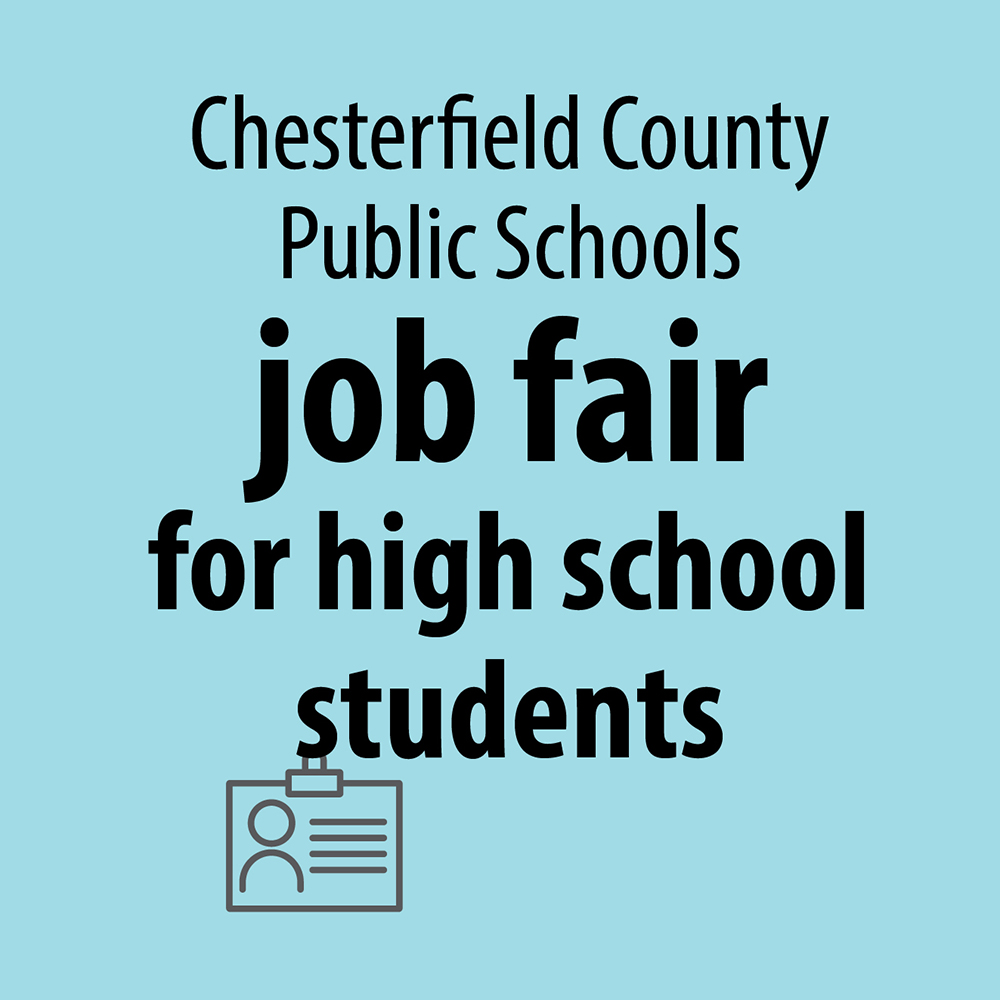 Chesterfield County Public Schools invites all #oneCCPS high school students to a 3:30-6:30pm April 27 job fair. Register to find short-term or long-term work in tourism, retail, construction, trades, education, health care, manufacturing + other areas: forms.gle/aqBeVTx8cb3ifW….