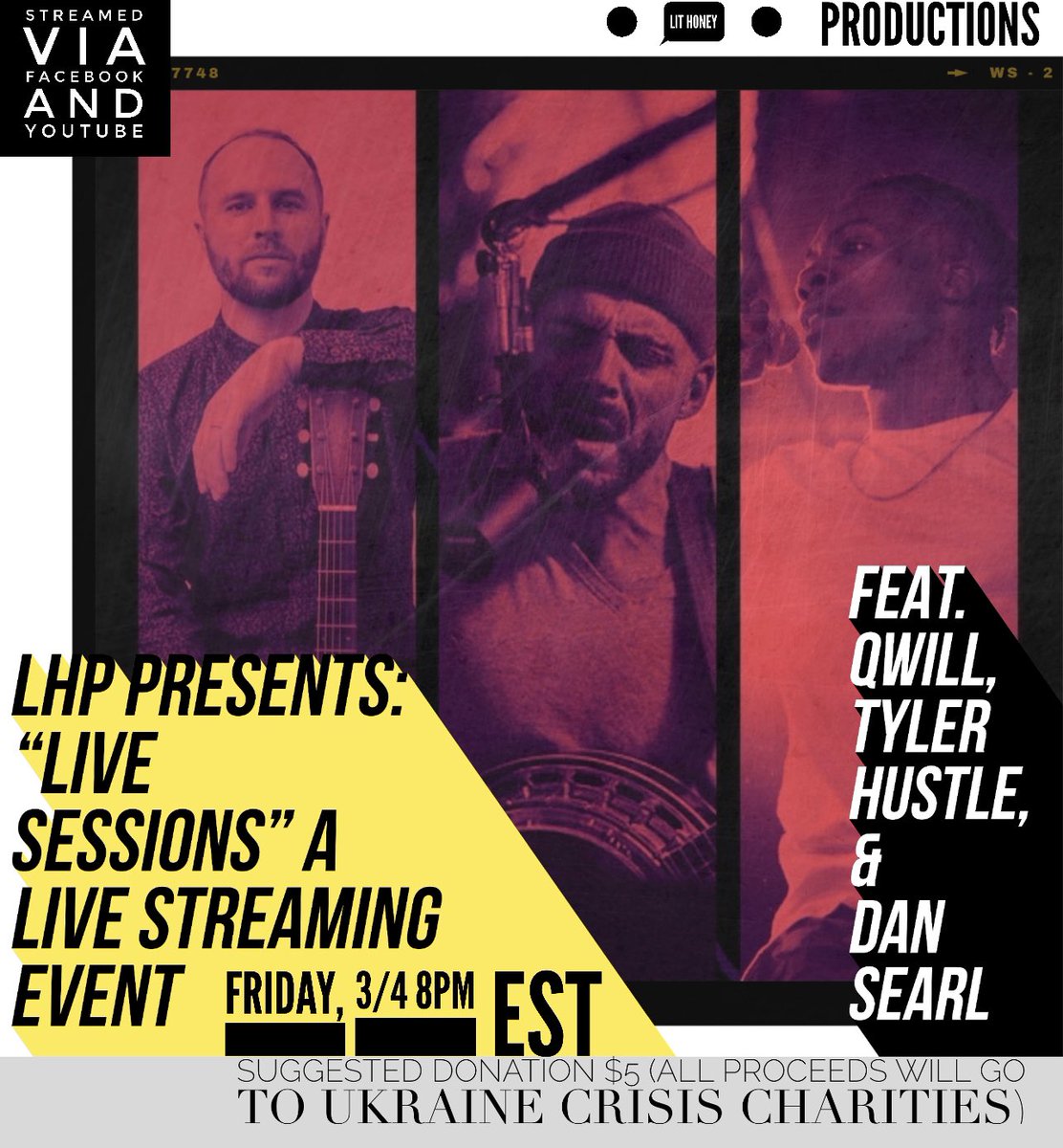 The 1st live stream was a success! Much love to <a href="/qwillmusic/">Q W I L L</a> <a href="/DanSearl/">Dan Searl</a> and Hustle for donating their performances for the Ukraine relief effort - the full video of the live stream can be watched here - youtu.be/7tguwmU1d7M
