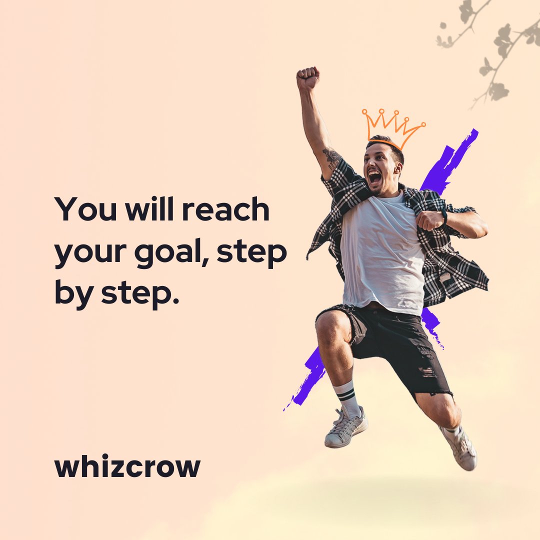 whizcrow's tweet photo. Don't rush to win, take the right steps at the right time and success shall follow.
Every time you succeed at taking a baby step, #reward yourself!
Small wins are the #secret to BIG success.
#whizcrow #goaldigger #whizard
#success #motivation #motivationalquote #stepbystep https://t.co/ITJEa8Btho