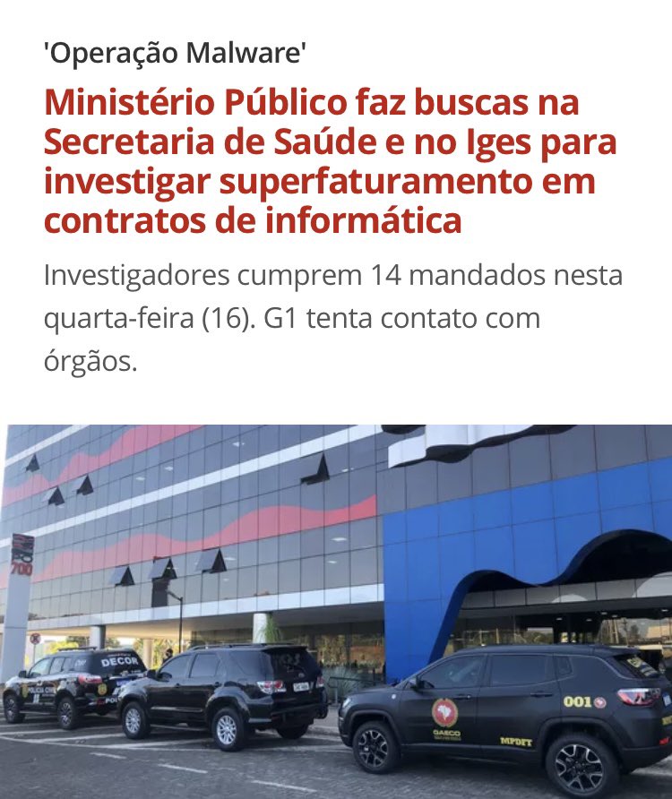 DanielRadar61's tweet image. O “Instituto dos escândalos”, IGES/DF, só deixará de ser destaque nas páginas policiais no que dia que for extinto, assim como foi o caso da Real Sociedade Espanhola no Hospital Regional de Santa Maria-DF.

Daniel Radar