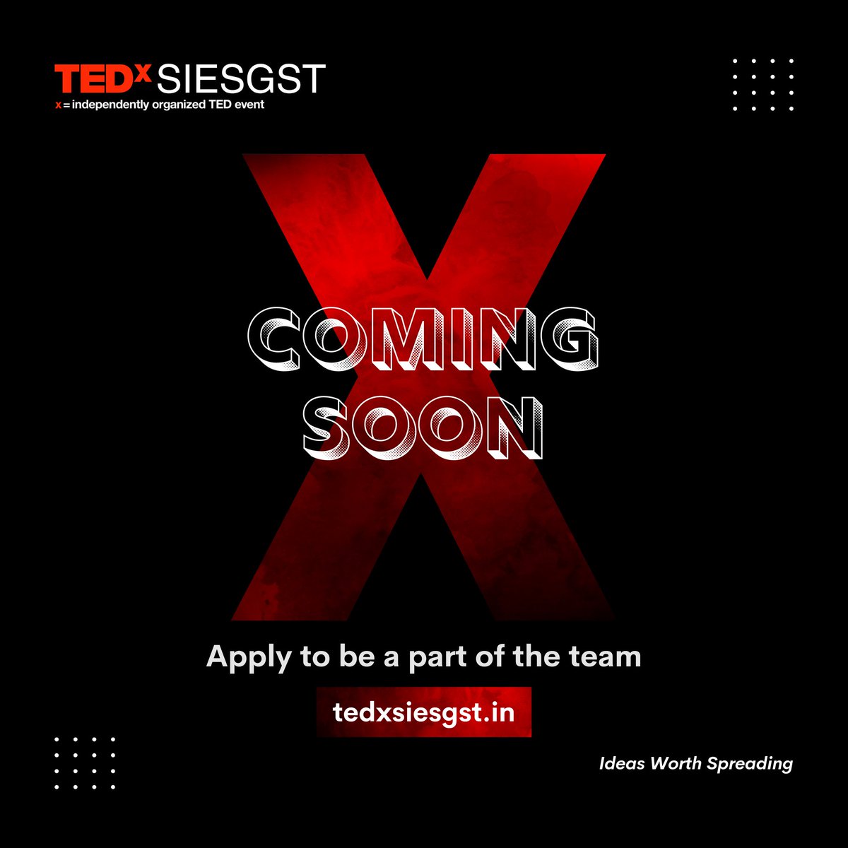 TEDxSIESGST's tweet photo. ✨We are pleased to announce that we have officially got the license to host a *TEDx* event in our very own college in the month of July ✨

Stay tuned to https://t.co/Hyggaw5q9d https://t.co/kyKlG24Z3q