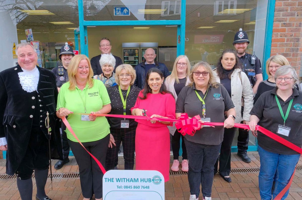 Official Opening of the new <a href="/WithamHub/">The Witham Hub</a>  with our local MP Rt.Hon. Priti Patel. #witham #withamcommunity #essex
