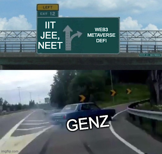 skipiit's tweet photo. #GENZ nowadays in India. Right @theceosahab? #Web3 #DeFi #metaverse #crypto https://t.co/HEnFrwZ89V