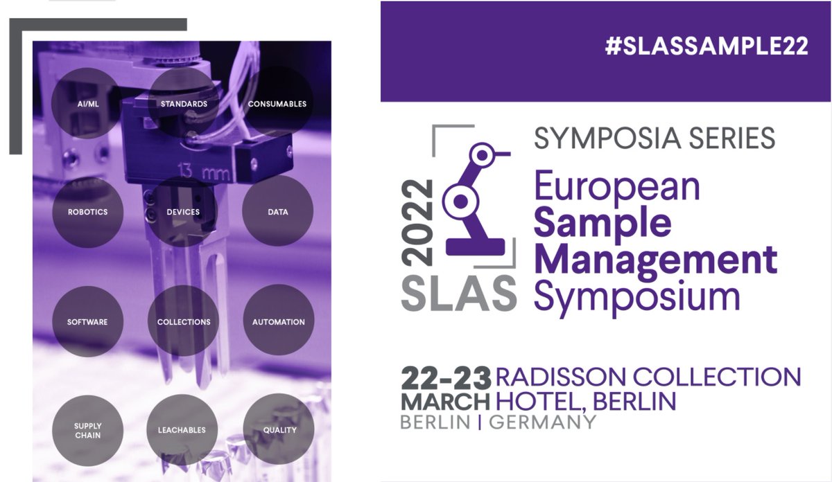 TitianSoftware's tweet photo. Update your knowledge of acoustic tube workflows at #SLASSample22 in Berlin by catching @Evotec’s poster as well as Titian’s presentation on ‘Changes in Acoustic Sample Management’: https://t.co/WD6UiYFdEo https://t.co/667KtOb1E3