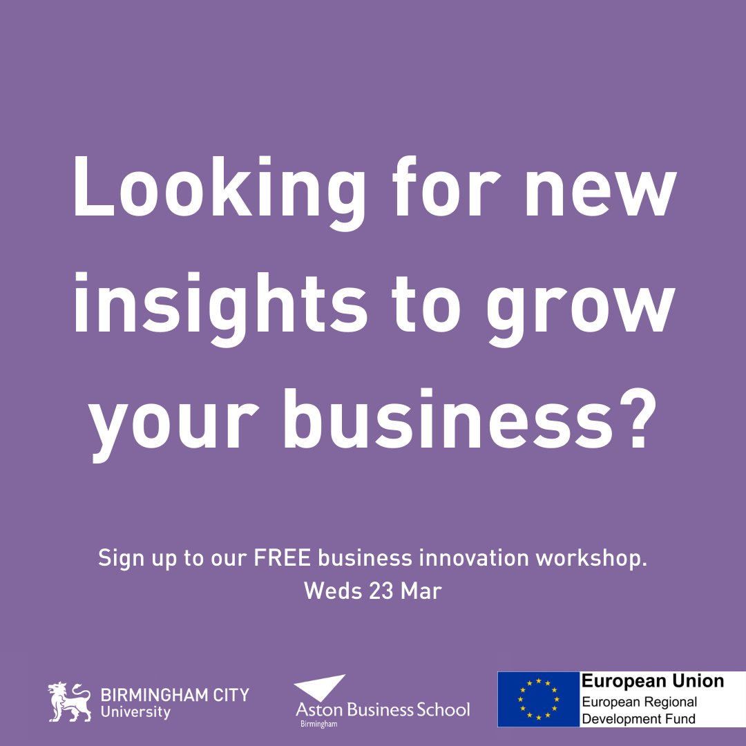 Grab your seat at the #InnovationWorkshops final session:  Envisioning for Growth through Innovation – Wed 23 March.

Learn new concepts, tools, and techniques needed to drive your #businessgrowth
ow.ly/ECY850IkwBs
 #entrepreneur #smallbusinessuk #innovation