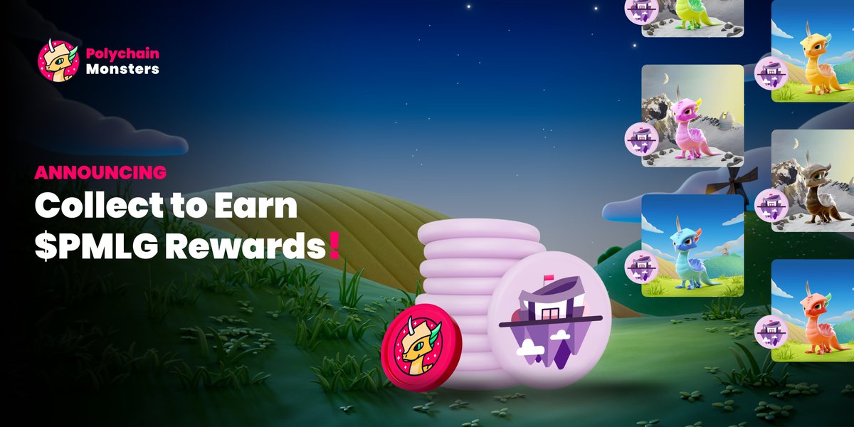protocolmon's tweet photo. First they were in boosters, then farming, now... Collector Staking! 🤯

You can now earn and harvest $PMLG from our beloved Collector Staking feature on the Polychain Monsters website 🤩

Read more 👇
https://t.co/YfxISV450b https://t.co/xdYvbOscnu