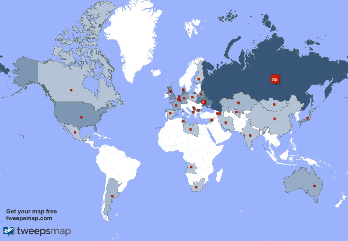 Special thank you to my 25 new followers from Germany, and more last week. tweepsmap.com/!Gabi_Sea