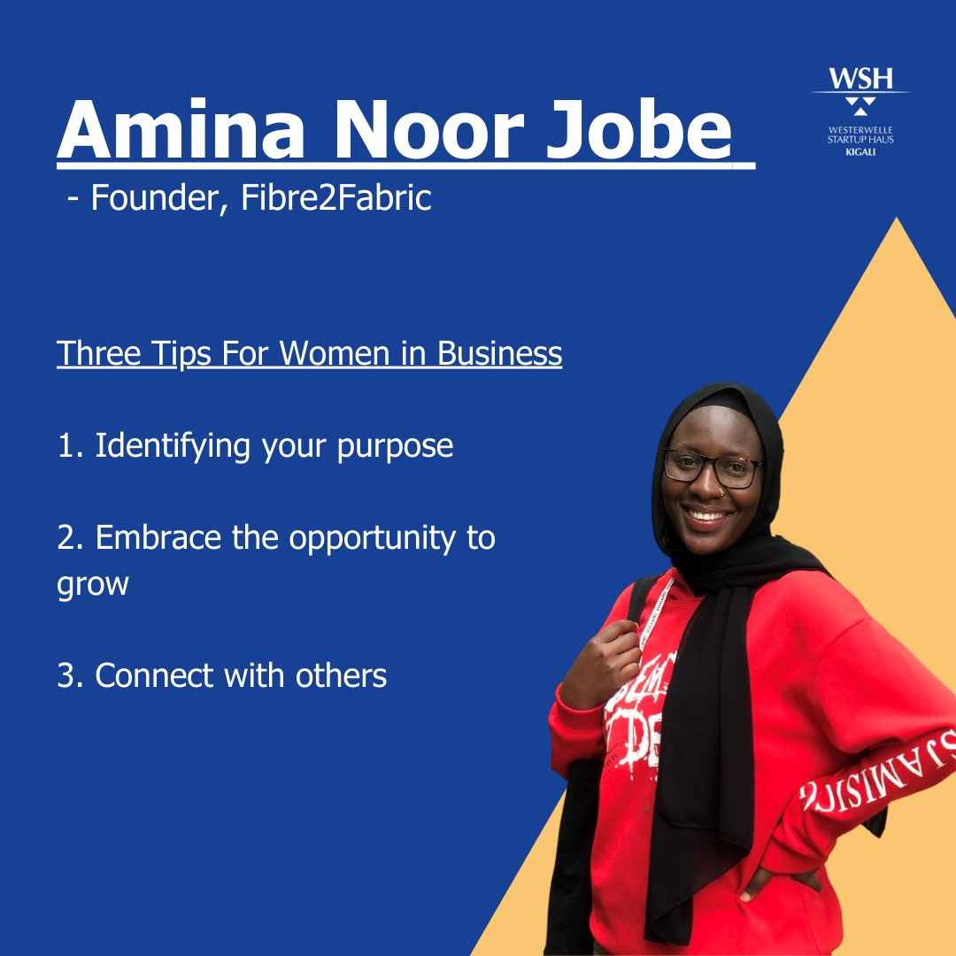 WSH_Kigali's tweet photo. In honour of Women's Month 2022 we have asked the special ladies of our SHEignites Greenpreneur Programme three tips they have for female entrepreneurs. 

#RwOT #Rwanda #WomeninSTEM https://t.co/vSFmsx7GCA