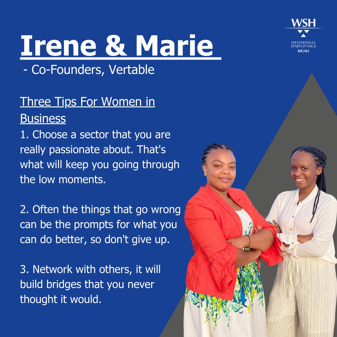 WSH_Kigali's tweet photo. In honour of Women's Month 2022 we have asked the special ladies of our SHEignites Greenpreneur Programme three tips they have for female entrepreneurs. 

#RwOT #Rwanda #WomeninSTEM https://t.co/vSFmsx7GCA
