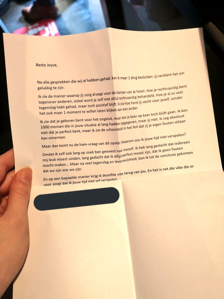 Someone actually gave me the letter how he will not waste my time 😭 not gonna lie, 10/10 for effort!