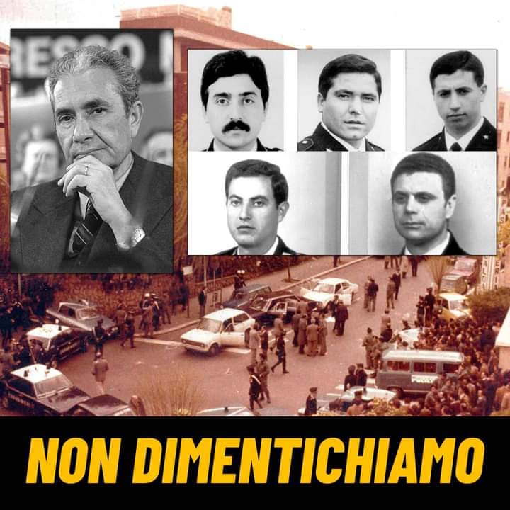 MuceliAlessio's tweet photo. L'Italia ricorda la strage di via Fani: il 16 marzo di #44anni fa le Brigate Rosse rapirono #AldoMoro e uccisero gli agenti della sua scorta. Onoriamo il sacrificio di cinque servitori dello Stato, ci stringiamo alle loro famiglie e ricordiamo .
#NoiNonDimentichiamo https://t.co/aZFsW10bQc