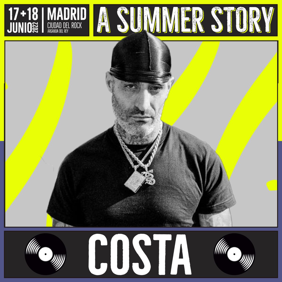 ASummerStoryOfi's tweet photo. Costa va a partir A Summer Story como sólo él puede hacer 🔥

El madrileño más Gamberro del panorama urbano es apuesta segura, en el escenario es un bestia y su estilo inmortal así que las ganas que tenemos de tenerle en el mejor festival del verano son otro nivel! https://t.co/tDuUhS04zP