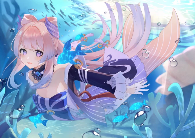 心海さま復刻ありがとうございます°・無事お迎えできてから毎日活躍してもらってます!制作過程はリプツリーにて#真珠の智珊瑚宮心海 #原神 