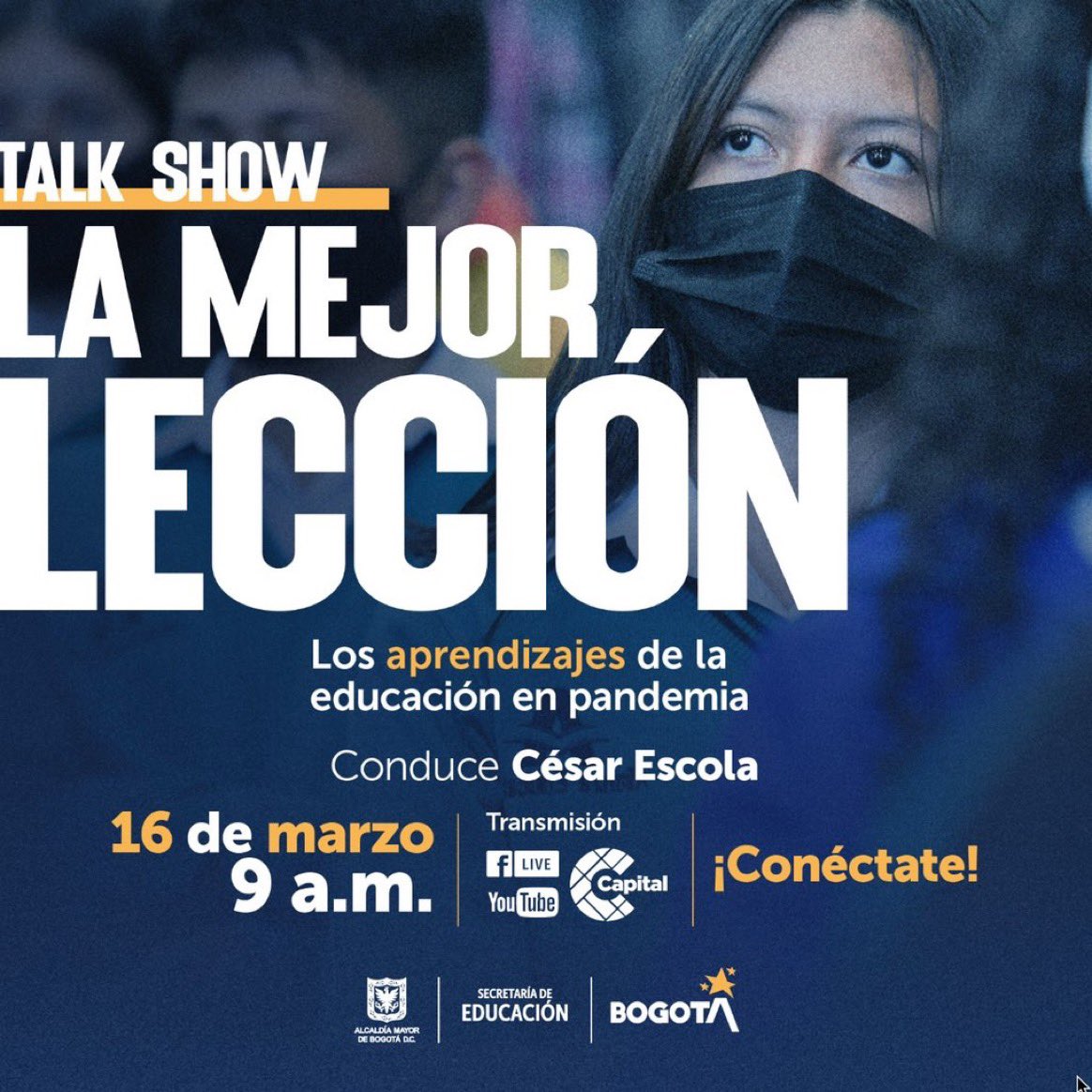 CesarEscola's tweet photo. Hoy! 9 am, estaré dialogando con las voces de la educación. Un intercambio de experiencias vividas en pandemia.
#ShowTalk en homenaje a la comunidad educativa por poner la educación en primer lugar.
Vía #FbLive @Educacionbogota @CanalCapital #LaMejorLección⬇️ https://t.co/jBtAakQp6Q