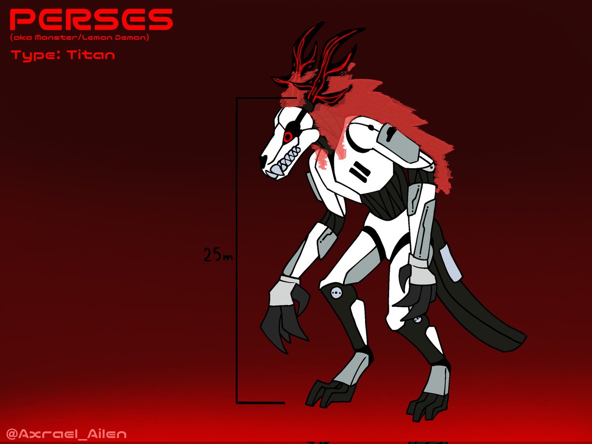 Axrael_Ailen's tweet photo. Exo_Lemon Demon/Monster
A massive Titan were belong to a terraforming system called Project: Reborn,he was the top of the system and  called himself as "The Alpha and Omega".His play a role as a Destroyer,destroying the usable environment and let other Titan rebuild it.
#FNF_EXO https://t.co/X4gFRjrGfY