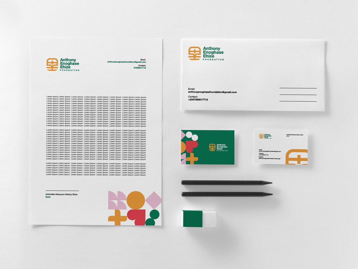 tolu_hannah's tweet photo. I worked with @pozar_balogun on a Brand Identity Project for “Anthony Enoghase Ehize Foundation” 💚

I would love to have your reviews. 🥰

Design Agency: @Beepsoft

View the full project here: https://t.co/mAB8EkoR0A https://t.co/XAzoiozoSG