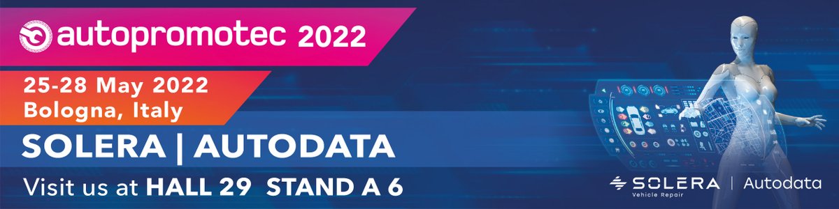 Autopromotec is back, bigger and better than ever! Our team will be at Stand A6 from 25-28 May in Bologna, under the Solera banner with colleagues at Solera Italia, showcasing our latest product enhancements! Join us for a chat and free refreshments. autopromotec.com/en/