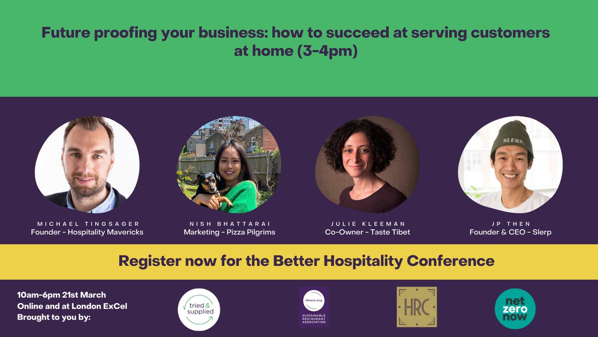 Tried_Supplied's tweet photo. Consumer demand for the at-home experience increased over the pandemic, with a range of new models offered. Learn how to make the most of this emerging market and increase resilience with Michael, Nish, Julie and JP at the #BetterHospitalityConference
https://t.co/v7hIAOhQTE https://t.co/uKWG26Xvka