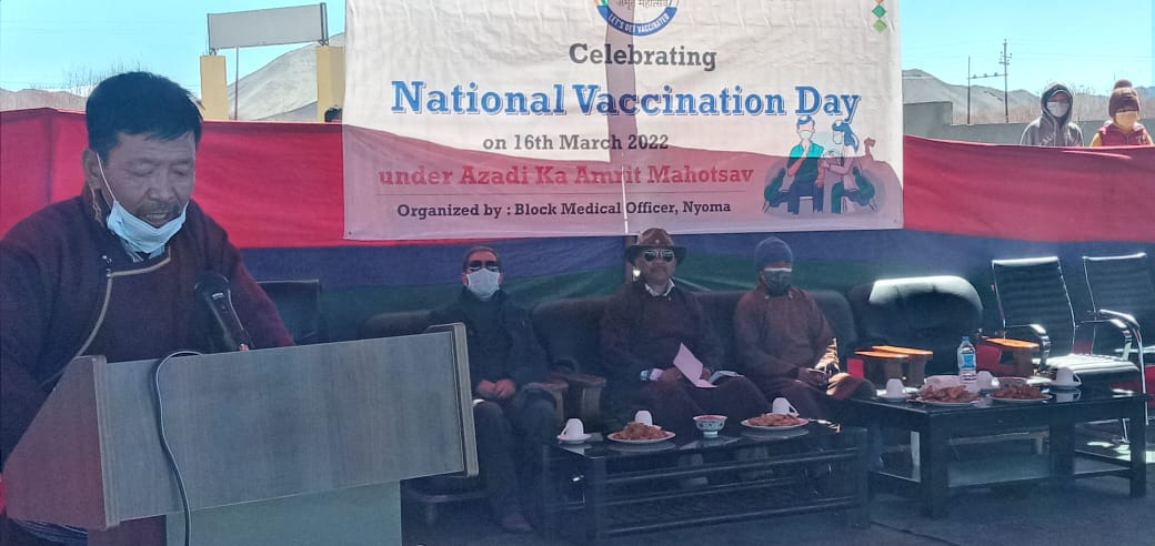 National Vaccination Day celebrated at PHC Nyoma. Honours health staff as a part of #NationalVaccinationDay

<a href="/LAHDC_LEH/">LAHDC LEH</a> <a href="/tashi_gyalson/">Tashi Gyalson</a>  <a href="/LadakhSecretary/">Secretary UT Ladakh</a>  <a href="/DC_Leh_Official/">Deputy Commissioner Leh</a> <a href="/NyomaSub/">Sub Division Nyoma</a> <a href="/prasarbharti/">Akashvani News Leh</a> <a href="/ddnewsladakh/">DD NEWS LADAKH</a> <a href="/SpalzangI/">ISHEY SPALZANG</a>