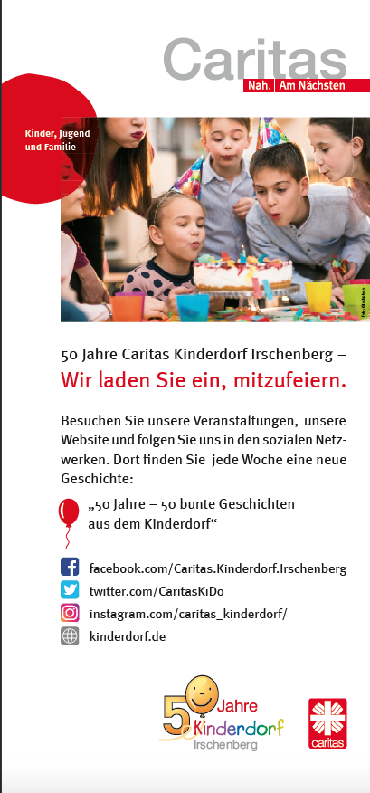 FlorianLintz's tweet photo. Unser Kunde, Caritas Kinderdorf Irschenberg (@CaritasKiDo) hat Geburtstag und uns mit der Entwicklung von einem #RollupDisplay zum 50. Jubiläum beauftragt. Produziert wurden sie von der @BirmoserGmbh. https://t.co/rg64ke4fd9