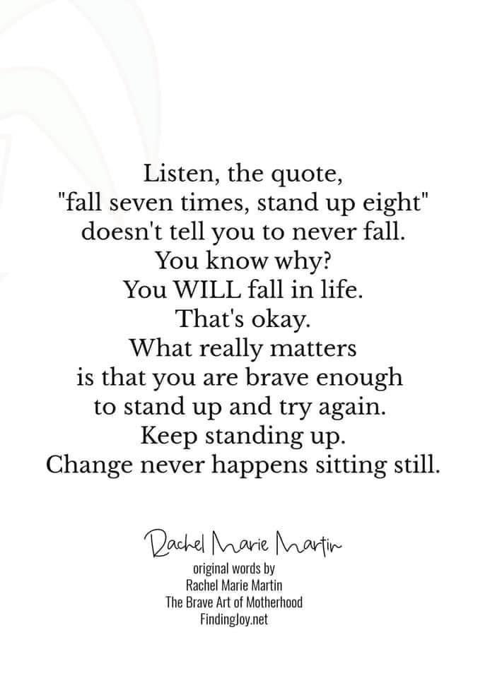 MrsWakem's tweet photo. Such an important message. 😊#KeepStandingUp #FindingJoy #YouWillFail #ShineOn ☀️ https://t.co/Trf12RI632