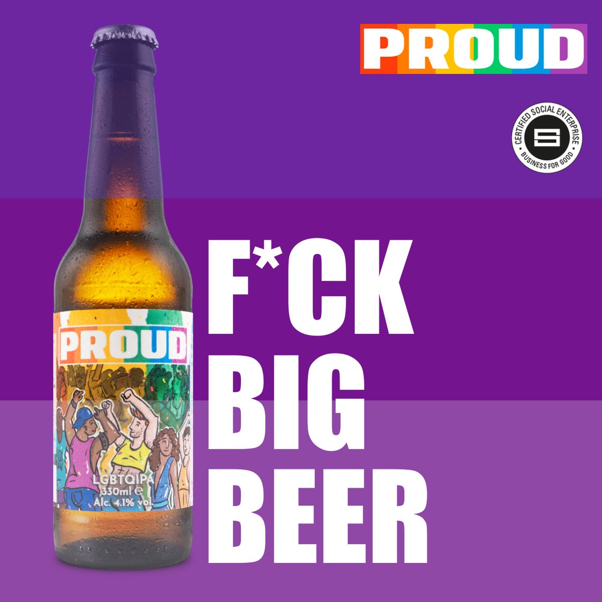 ProudBeerUK's tweet photo. We're bored of being nice
There are too many examples of how global beer brands try to cash in on pinkwashing
That's not us
No bs, no "percentage of corporate profits" but a simple and direct link to our charities and communities
🌈🍺
#beerofdistinction #SmallBusiness https://t.co/uYNl1KgpM3