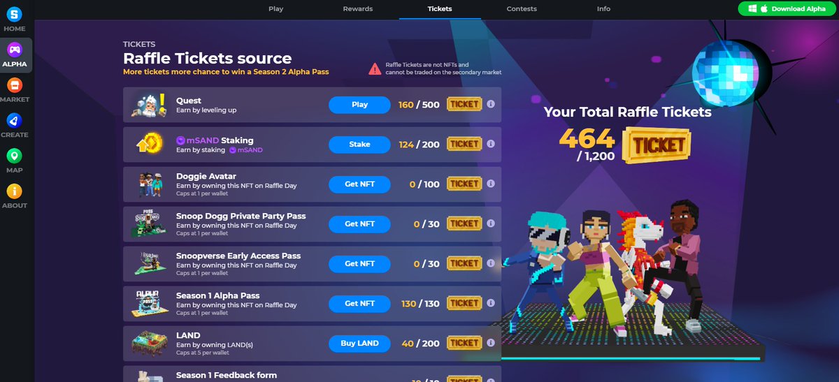 Michell51513397's tweet photo. @TheSandboxGame I just participated in the daily #SandboxAlphaS2Contest for a chance to earn up to 1,000 $SAND! Starting March 14 -  Show your Raffle Tickets. Check out my screenshot below! 👇 #SandboxAlphaS2 https://t.co/qZCgeDYEbi
