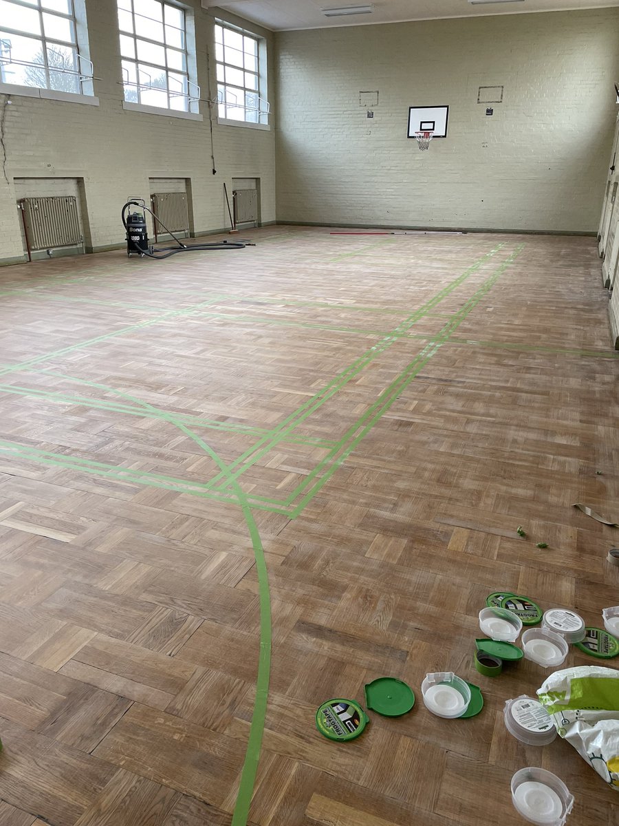abbotswell's tweet photo. School improvement…the children cast their votes on areas of the school that we want to upgrade and work is underway!!! First up, resurfacing our gym hall floor! #schoolupgrades https://t.co/IbxrYDzYJN