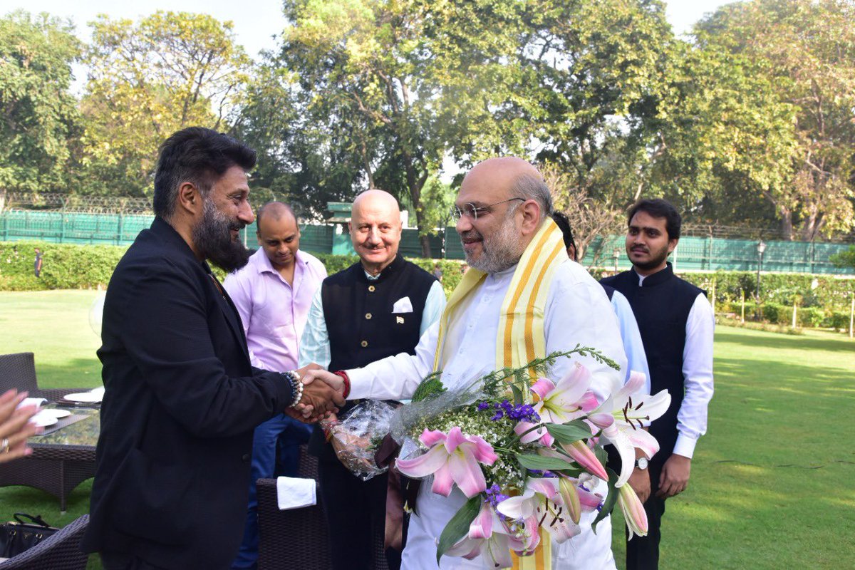 vivekagnihotri's tweet photo. Thanks a lot @AmitShahOffice ji for your encouragement. Your consistent efforts for the human rights of Kashmiri people and security forces is commendable. Your vision for a peaceful and prosperous Kashmir will strengthen humanity and brotherhood.  
#RightToJustice https://t.co/vGKRrLxXkh