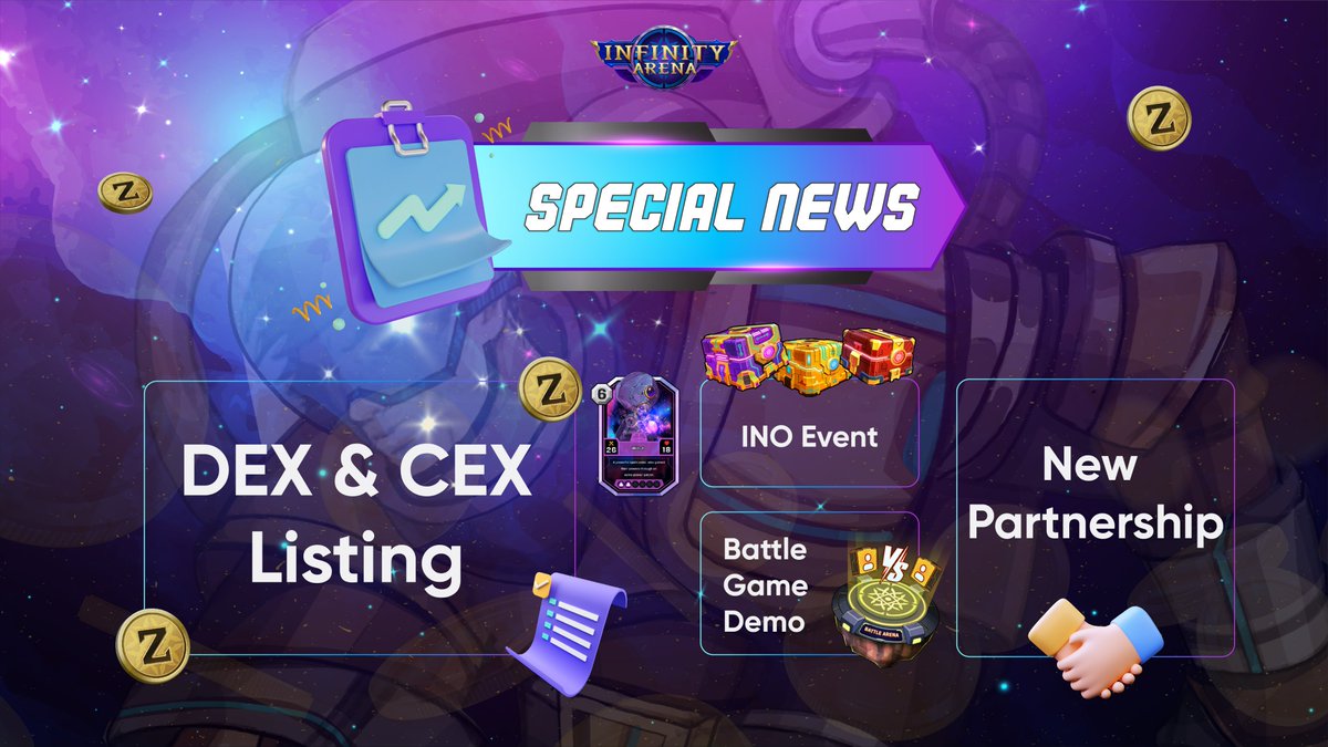 infinity_arena's tweet photo. Special news HEREEE🔥🔥🔥

After the HUGE success of our quintuple #IDO, #InfinityArena is now ready to take its first step for the next phase!💥

🏆#Whitelist for Pre #NFT sale
🎮Battle Game Demo 
🤝More partnership 
🚀New exchange listing

Can u guess what's the next DEX &amp; CEX? https://t.co/kUYxjIe4Oc