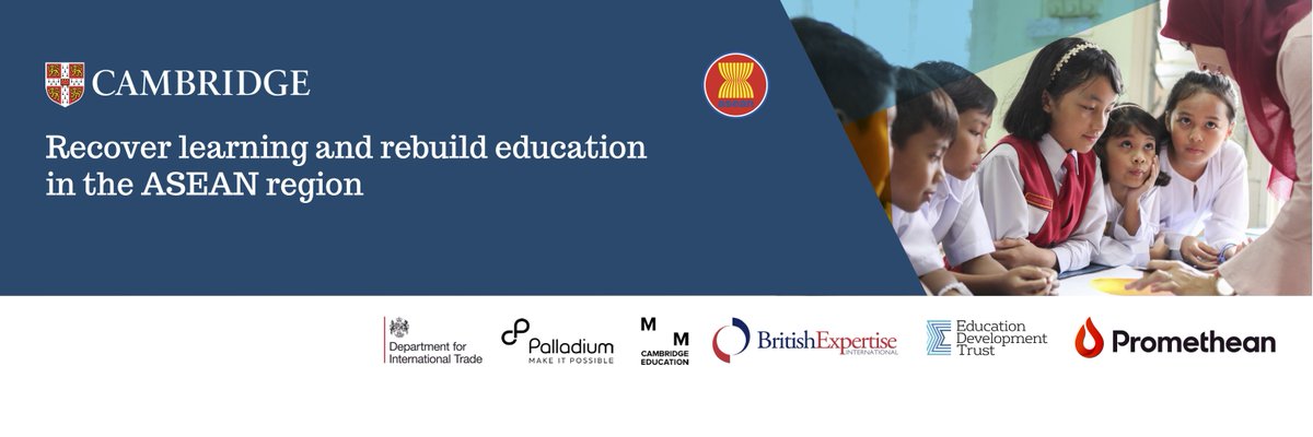 ASEAN's tweet photo. Today: ASEAN, UK officials and education specialists discuss challenges following COVID-19. This #ASEAN and @CambridgePfE roundtable will be supported by @britexpertise Education Working Group partners, including @EdDevTrust #EducationASEAN.

Stay tuned to follow the discussion! https://t.co/ew9yUVWM1n