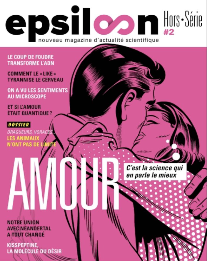 PYBocquet's tweet photo. Pour son 2e Hors-série (déjà!), @Epsiloon_mag vous propose un peu de douceur. Parce que ça fait du bien, et que l’amour est un véritable objet de #science, dans plein de domaines. Pas gnangnan, juste fascinant et surprenant !

Dès aujourd’hui dans ttes les bonnes crémeries.
#love https://t.co/SwCiyZ1C9r