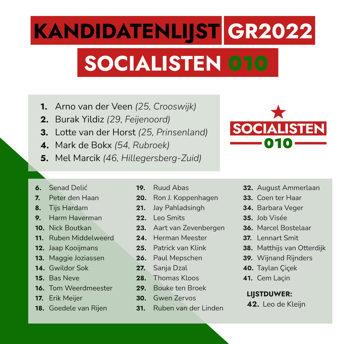 Vandaag kan het nog. Stem voor een socialistische koers in Rotterdam. Vóór een betaalbare, inclusieve en democratische stad. Stem lijst 19!

We rekenen op jouw steun, zodat we samen de stad kunnen veranderen.