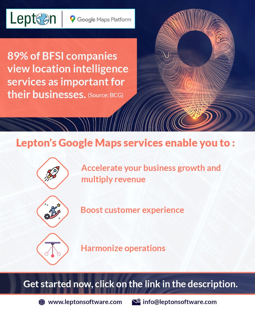 leptonsoftware's tweet photo. Get the location context your business needs with interactive and accurate maps. Tailor your financial products and services to improve your offerings.

To know more, visit: https://t.co/HhSFOUuGDG

#LeptonSoftware #locationintelligence #googlemapsplatform #mappingsolution https://t.co/rBFnbKnraT
