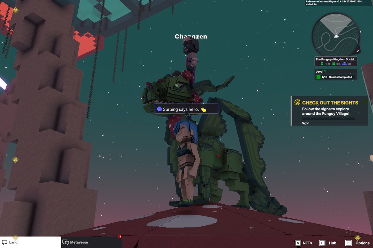 Surpingxiaoxiao's tweet photo. @TheSandboxGame I just participated in the daily #SandboxAlphaS2Contest for a chance to earn up to 1,000 $SAND! Starting March 15 - Selfie with the mushroom dragon. Check out my screenshot below! 👇 #SandboxAlphaS2 https://t.co/FqUkfZVGbm