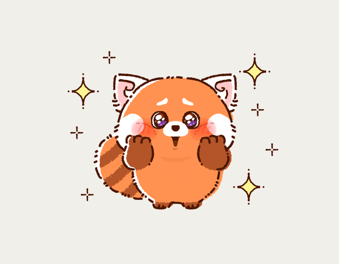 レッサーパンダのtwitterイラスト検索結果