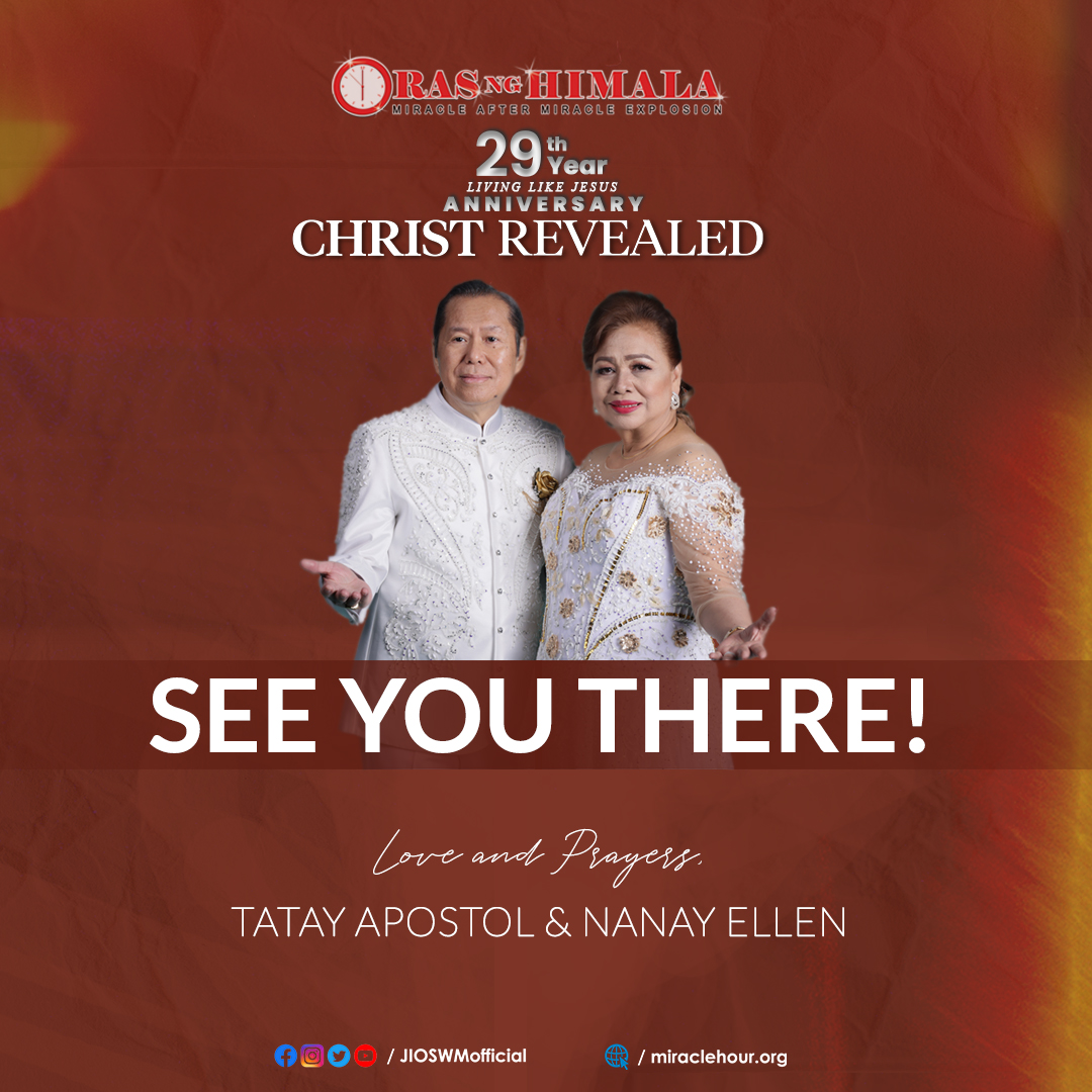 JIOSWMofficial's tweet photo. The Lord Jesus Christ is much eager to reveal Himself to you and give you your blessings, healing, and miracles that are much bigger and greater than what you can ask, think and understand.
#ONH29thAnniversary
#ChristRevealed https://t.co/W3PlCDs8sn