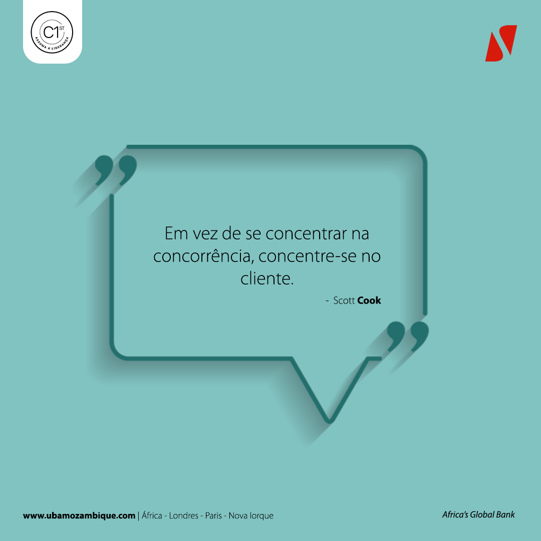ubamoz's tweet photo. "Em vez de se concentrar na concorrência, concentre-se no cliente."
- Scott Cook
________
#motivationalquotes #costumerfirst #ubamz #bancouba https://t.co/PfZonHKpNK