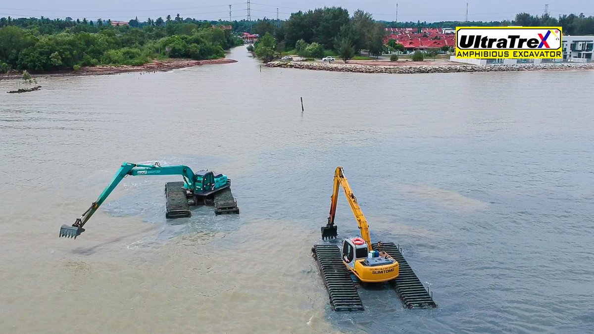 ultratrexgroup's tweet photo. Ultratrex Amphibious Excavator working at the Jobsite for river mount cleaning.

A unique solution for tomorrow challenges. Get a quote from us now!

 Learn more:  https://t.co/9Vch04prp6

#ultratrex #amphibious #undercarriage  #swampbuggy #marshbuggy  #amphibiousundercarriage https://t.co/C40iUfWrNc