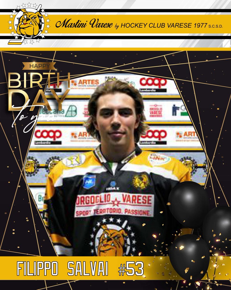 Tanti auguri di buon compleanno al nostro mastino #53 Filippo Salvai!🎉🤩🟡⚫️🏒

#mastini #varese #hockey