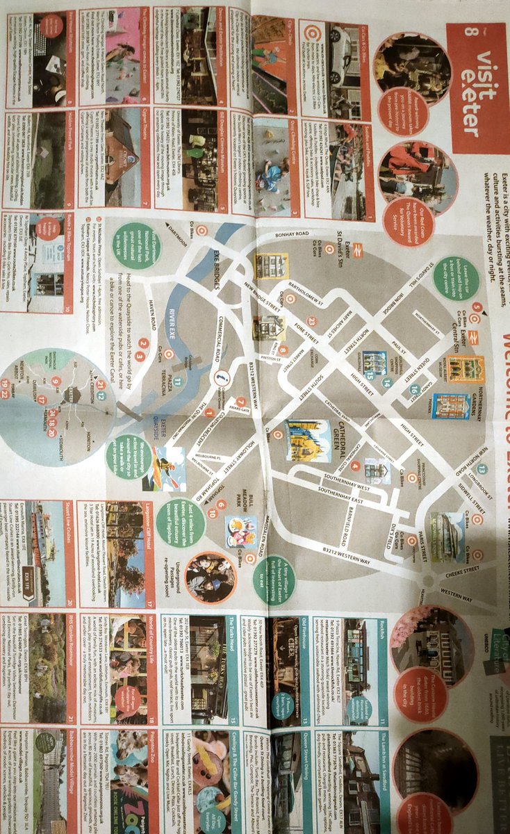 Nice 2pg spread by <a href="/visitexeter/">Visit Exeter</a> but it does really highlight that there's not a lot to do actually IN Exeter especially for families and young teens except climbing x 3 and hanging about in town. Sort it out <a href="/ExeterCouncil/">Exeter City Council</a> enough student accommodation now