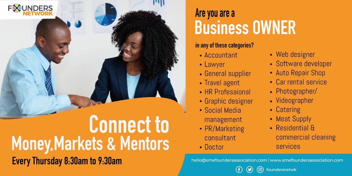 FoundersNetwk's tweet photo. Connect to Money, Markets and Mentors in a fun and safe space as you engage with peers in business for referrals and accountability to thrive every Thursday at 8:30am! Sign Up Here https://t.co/9bEDadIweX

#Money #Markets #Mentors #foundersnetwk https://t.co/2MteymG08W